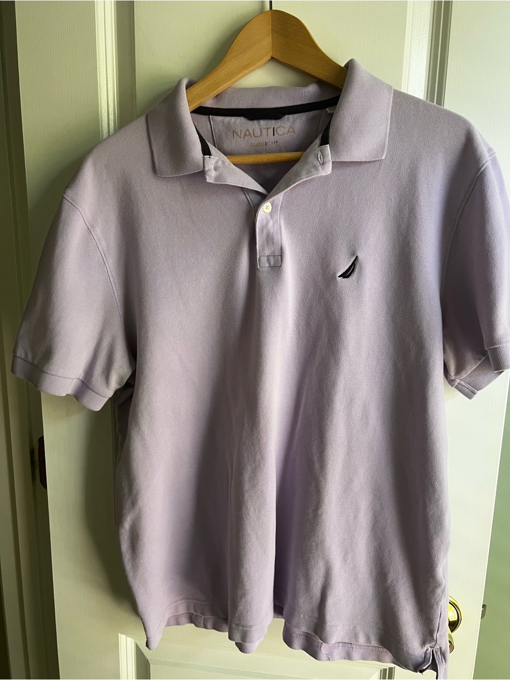 Nautica Men's Polo Shirt in Soft Lavender